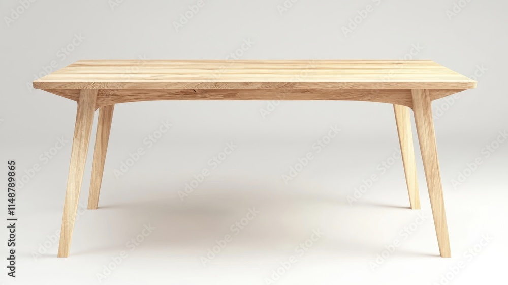 Modern Wooden Table with Simple Design