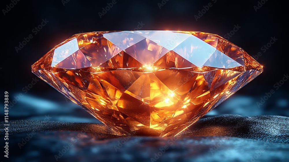 A close up of a diamond with a yellowish tint A close up of a diamond with a yellowish tint