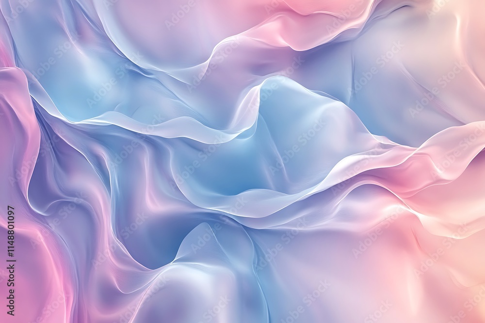 Fototapeta premium Abstract Pastel Waves Flowing Softly