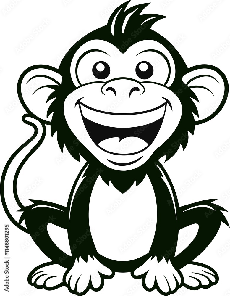 Obraz premium Proboscis monkey on white Background