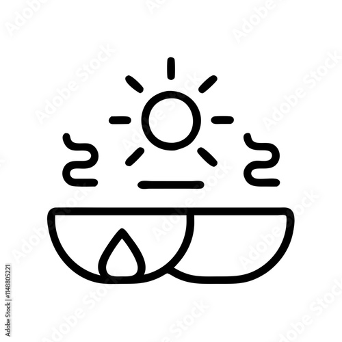 An icon symbolizing relaxation, energy, or morning routines.