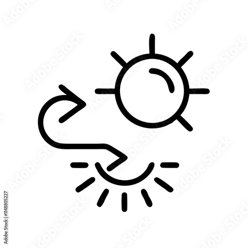 A symbol for changing weather or brightness.