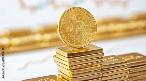 Bitcoin investment trends financial markets image analysis digital economy close-up view cryptocurrency insights photo