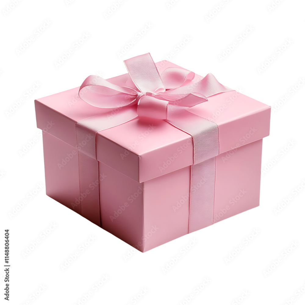 Obraz premium Elegant gift box with attractive ribbon for celebration isolated on a transparent background.