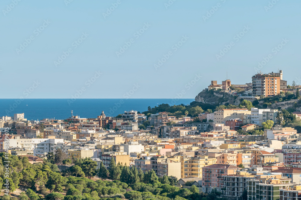 Aerial view of Cagliari, Italy, from the castle of San Michele Aerial view of Cagliari, Italy, from the castle of San Michele