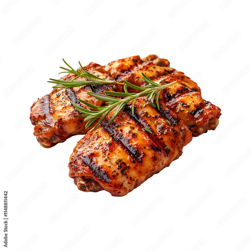 Roasted Chicken isolated on a transparent background. Grilled Chicken. Roasted Chicken isolated on a transparent background. Grilled Chicken.