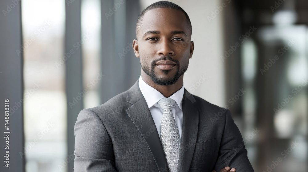 Confident businessman in modern office environment Confident businessman in modern office environment