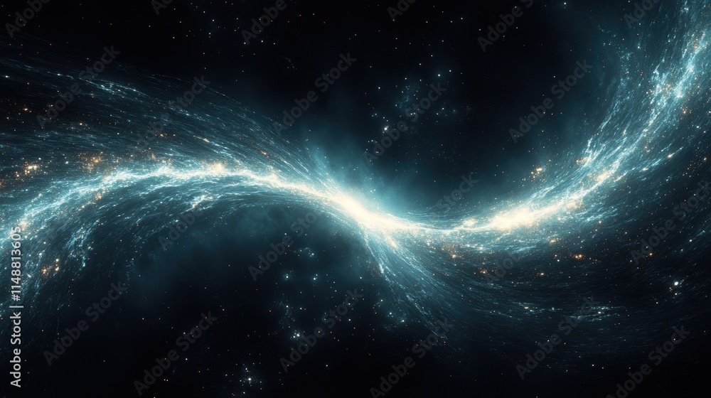 Fototapeta premium Stunning cosmic phenomenon: twisting galactic currents and stellar wonders