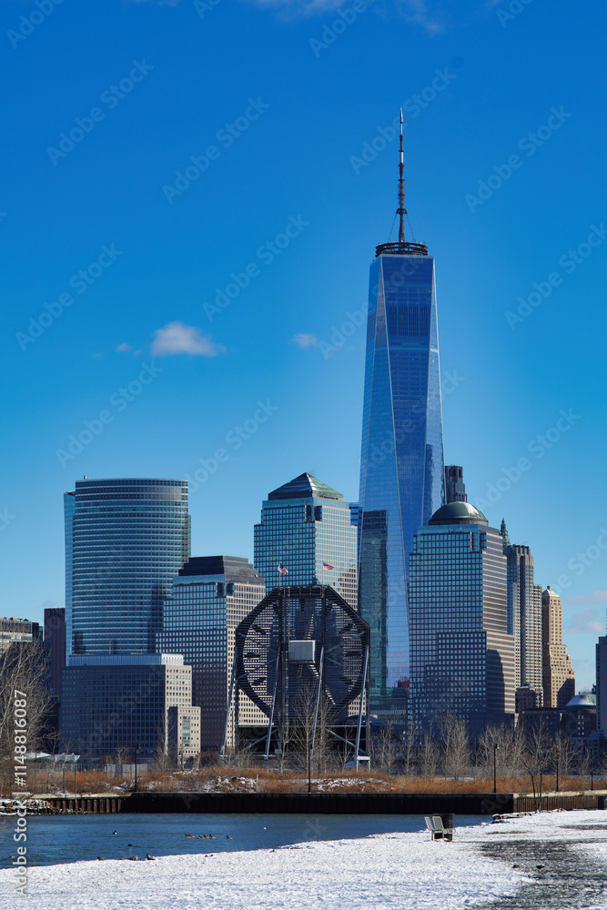 Obraz premium First day of winter in Jersey City.