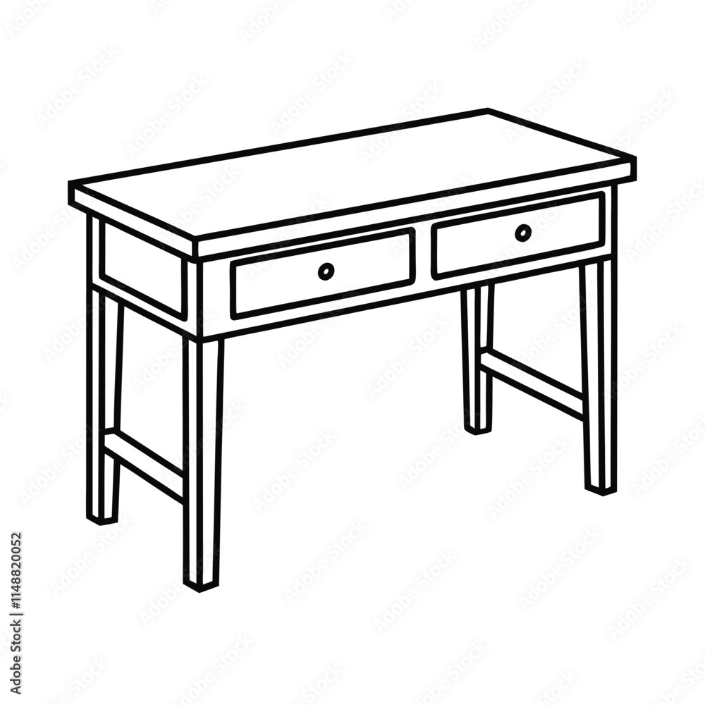 Editable Reading Table Outline Vector Graphic Editable Reading Table Outline Vector Graphic
