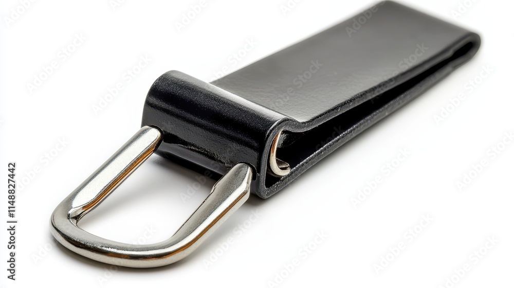 Isolated black binder clip on white background Isolated black binder clip on white background