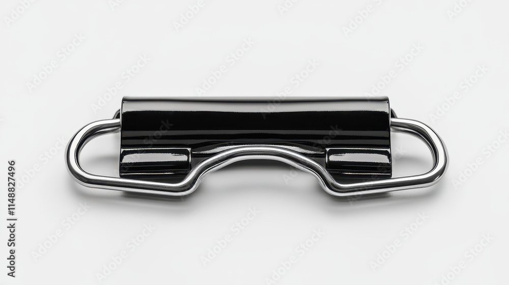 Isolated black binder clip on white background Isolated black binder clip on white background