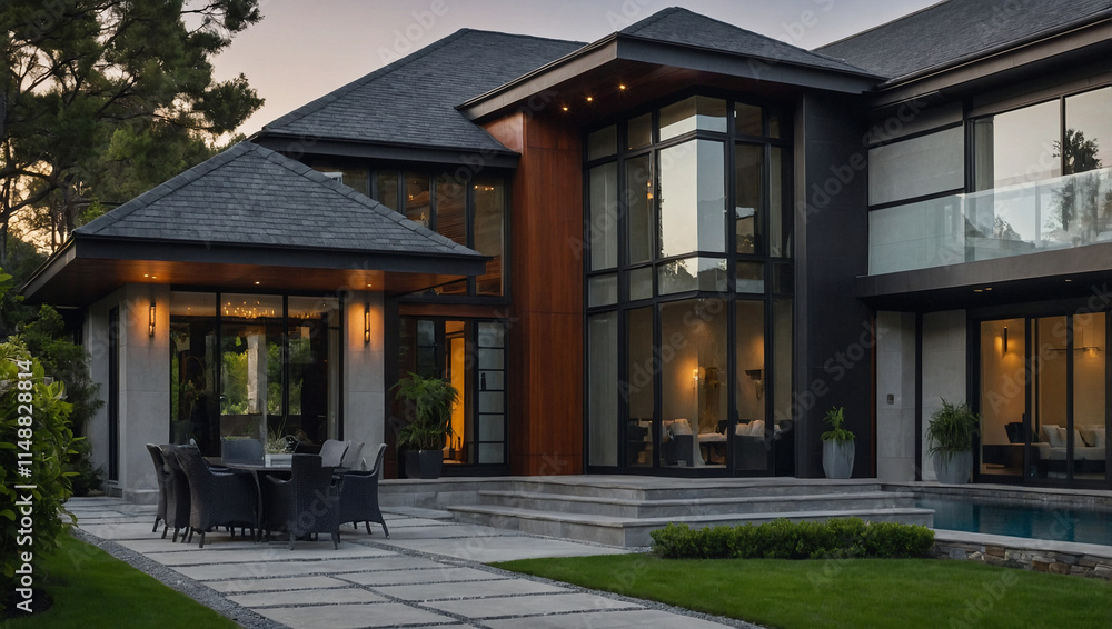 Modern Residence with Patio and Infinity Pool Modern Residence with Patio and Infinity Pool