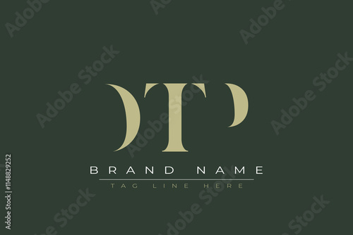 DTP abstract letter logo design. This logo is designed by three abstract letters. 