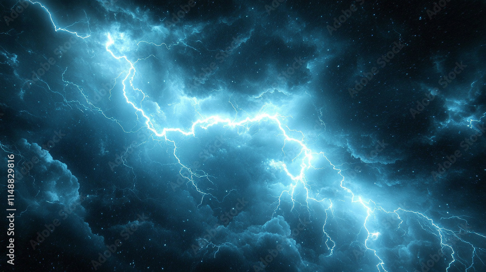 dramatic flash of lightning cuts through a dark, stormy sky, symbolizing chaos and nature's raw power, creating a striking and intense banner design for thunderstorm themes dramatic flash of lightning cuts through a dark, stormy sky, symbolizing chaos and nature's raw power, creating a striking and intense banner design for thunderstorm themes
