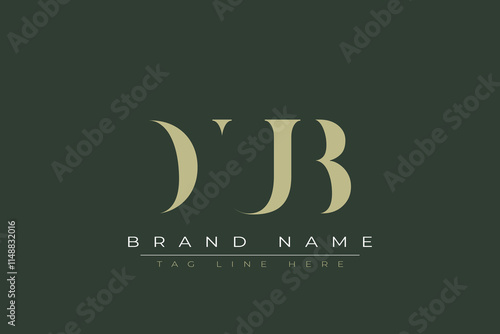 DUB abstract letter logo design. This logo is designed by three abstract letters. 
