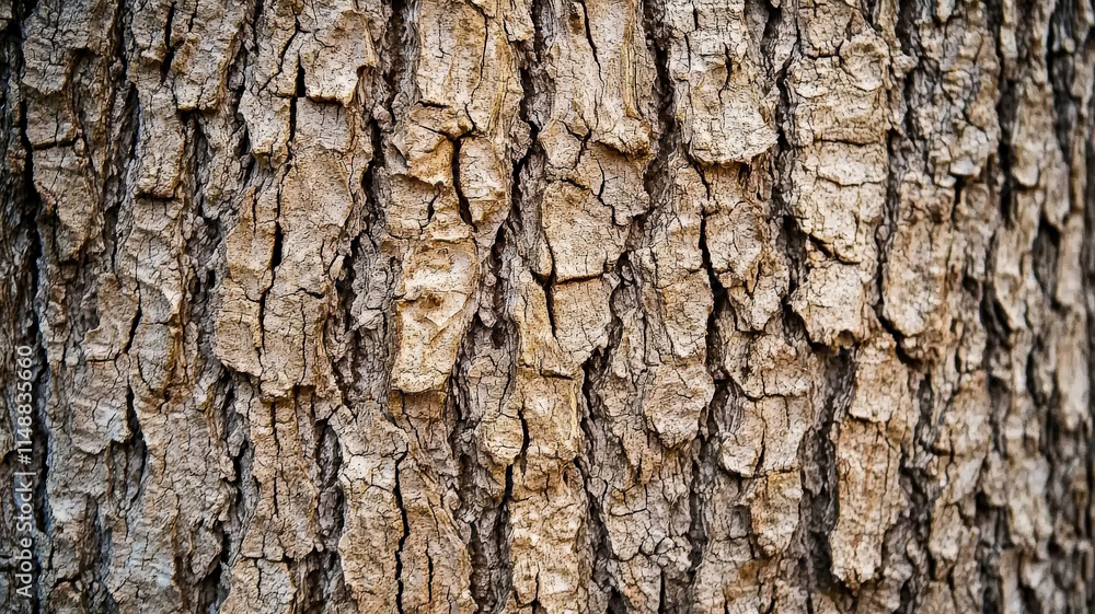 A high-resolution shot of tree bark, showcasing rough textures and deep grooves, creating an earthy and rustic feel, ideal for nature-themed or organic design content. A high-resolution shot of tree bark, showcasing rough textures and deep grooves, creating an earthy and rustic feel, ideal for nature-themed or organic design content.
