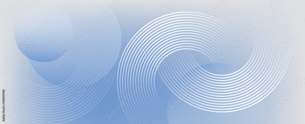 Fototapeta premium Abstract blue modern background with circle elements. Digital technology concept. eps 10