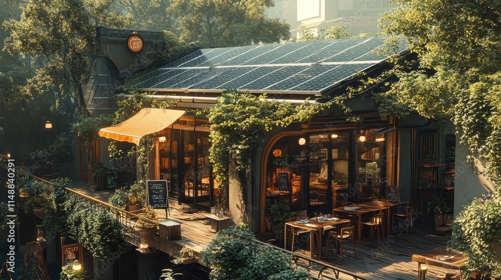 Fototapeta premium Solar-powered restaurant.