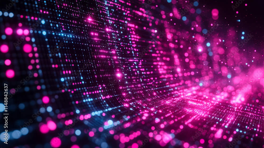 A dynamic data technology background showcasing big data visualization and the flow of information, symbolizing the interconnectedness of data, code, and digital transformation in a matrix-style desig A dynamic data technology background showcasing big data visualization and the flow of information, symbolizing the interconnectedness of data, code, and digital transformation in a matrix-style desig