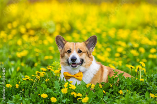 dog on the meadow