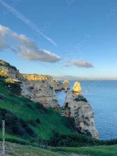 cliffs at sunset