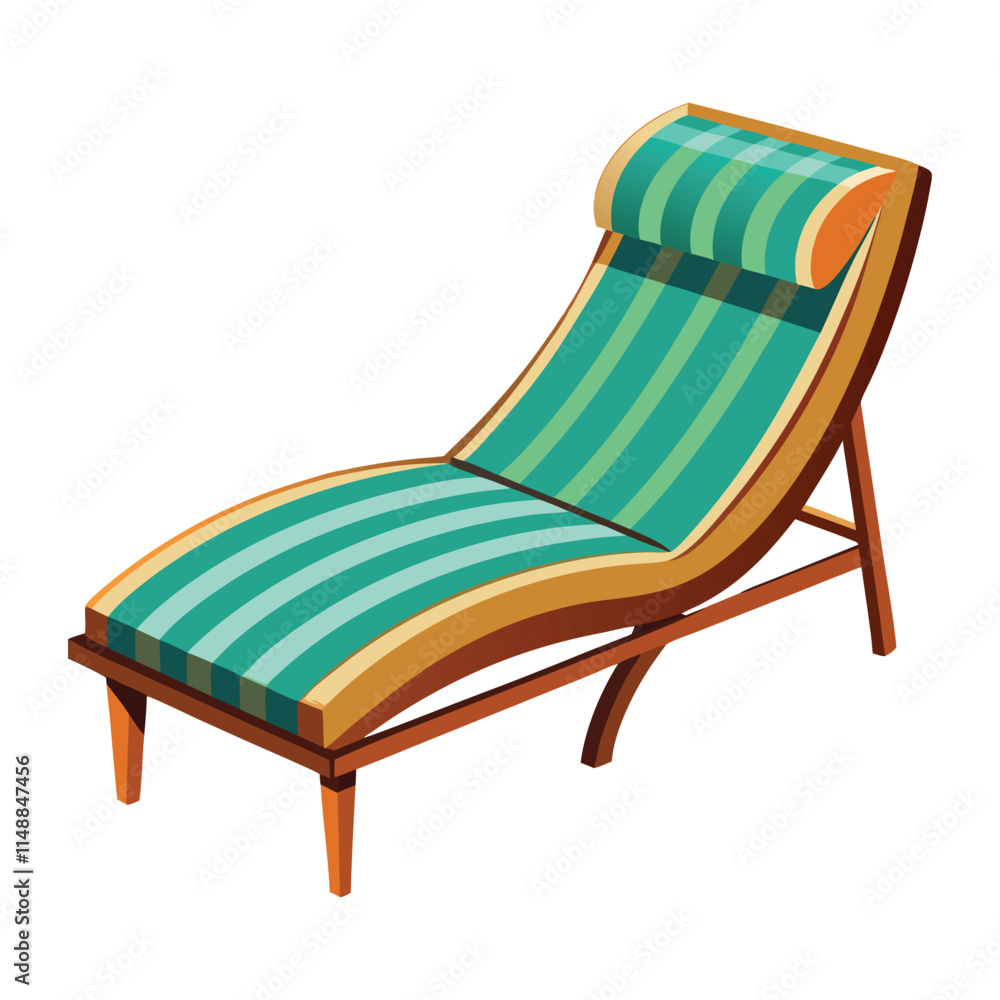 Customizable Chaise Lounge Vector Illustration Customizable Chaise Lounge Vector Illustration