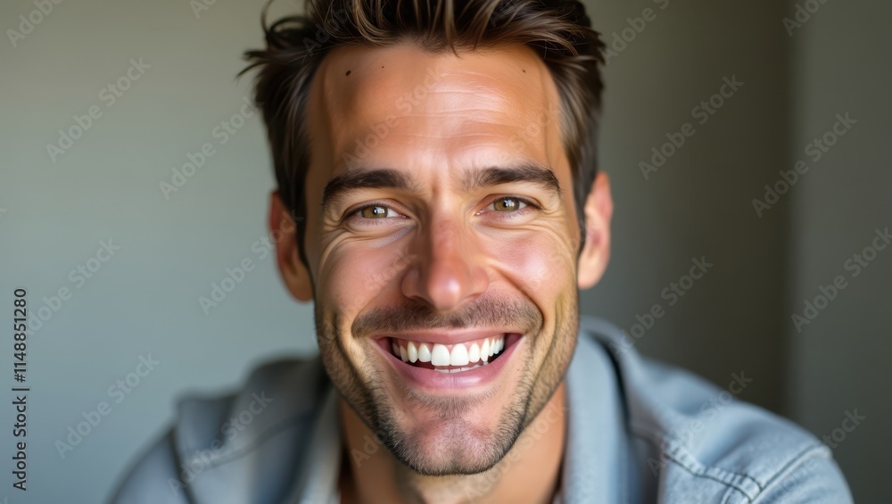 Man smiling at the camera Man smiling at the camera