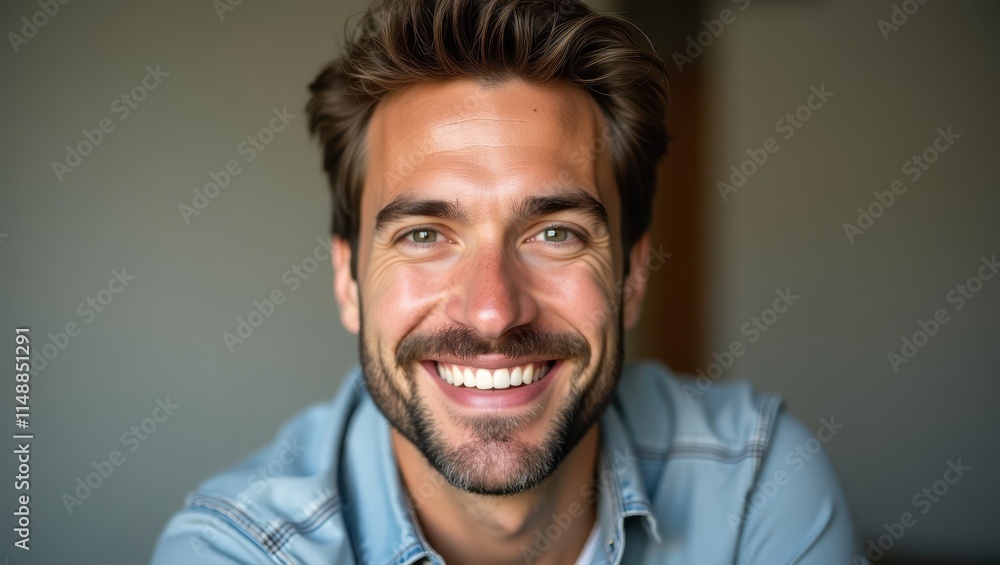Man smiling at the camera Man smiling at the camera