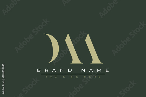 DAA abstract letter logo design. This logo is designed by three abstract letters. 