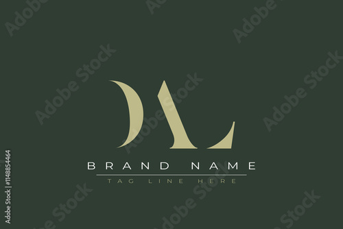 DAL abstract letter logo design. This logo is designed by three abstract letters. 