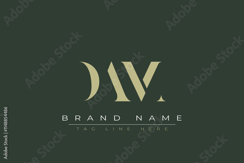 DAM abstract letter logo design. This logo is designed by three abstract letters. 
