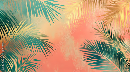 vibrant tropical palm frond