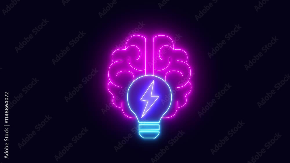 Brainstorm concept, method of generating ideas and sharing knowledge to solve a particular commercial or technical problem 4k Brain with Bulb . Creative Idea Generate Concept Animation Video Brainstorm concept, method of generating ideas and sharing knowledge to solve a particular commercial or technical problem 4k Brain with Bulb . Creative Idea Generate Concept Animation Video