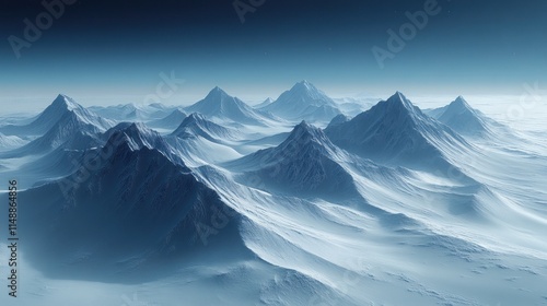 Wallpaper Mural Snowy mountain range under a clear blue sky. Torontodigital.ca