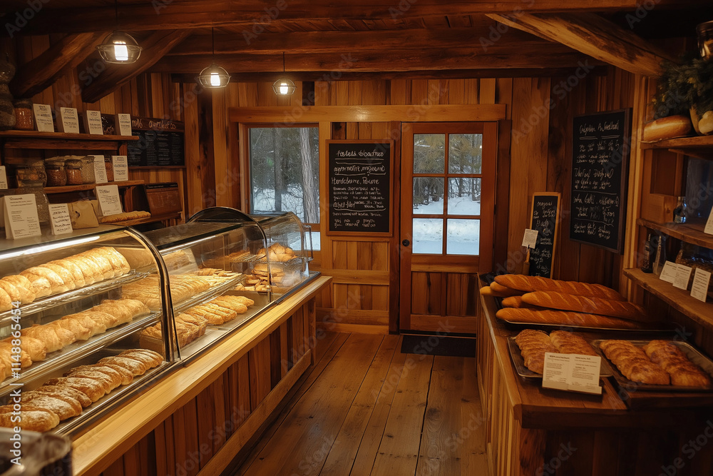Warm Bakery Filled with Fresh Breads, Pastries, and Rustic Charm Warm Bakery Filled with Fresh Breads, Pastries, and Rustic Charm