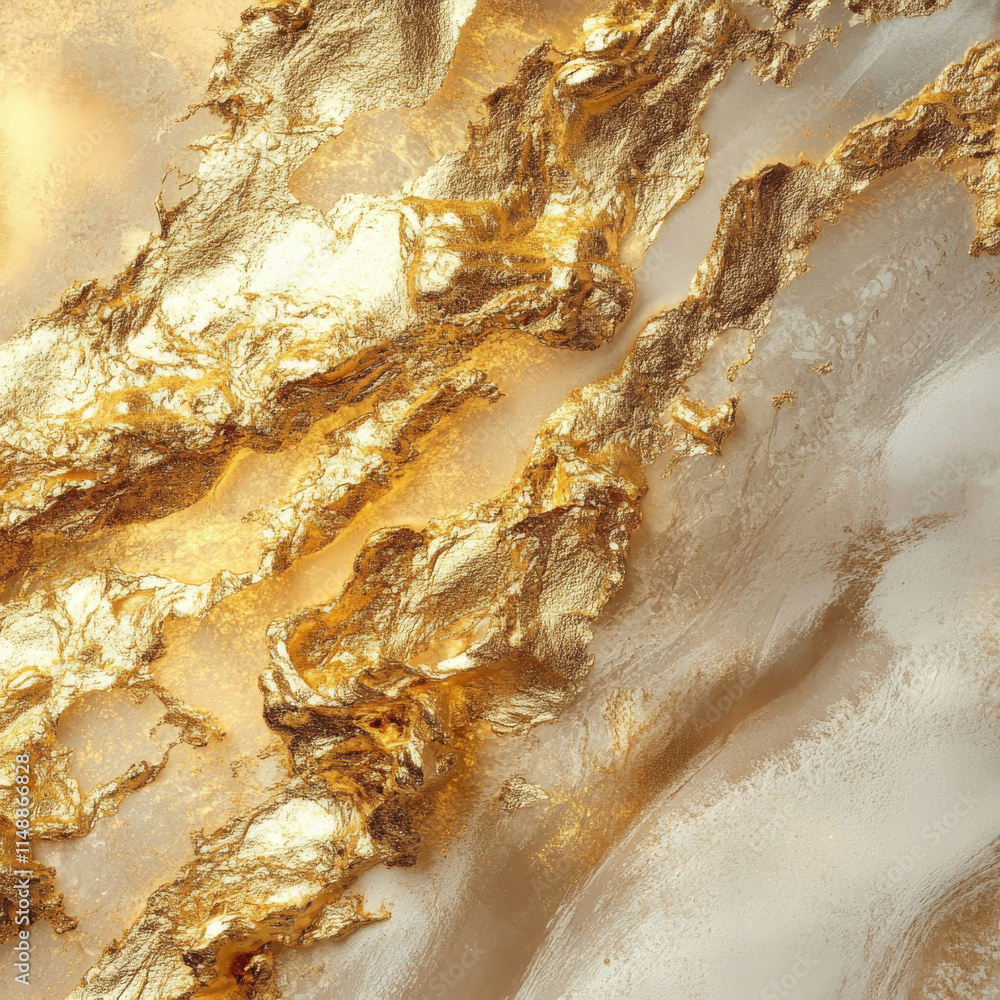 Obraz premium Elegant gold foil texture with shimmering highlights and smooth surface