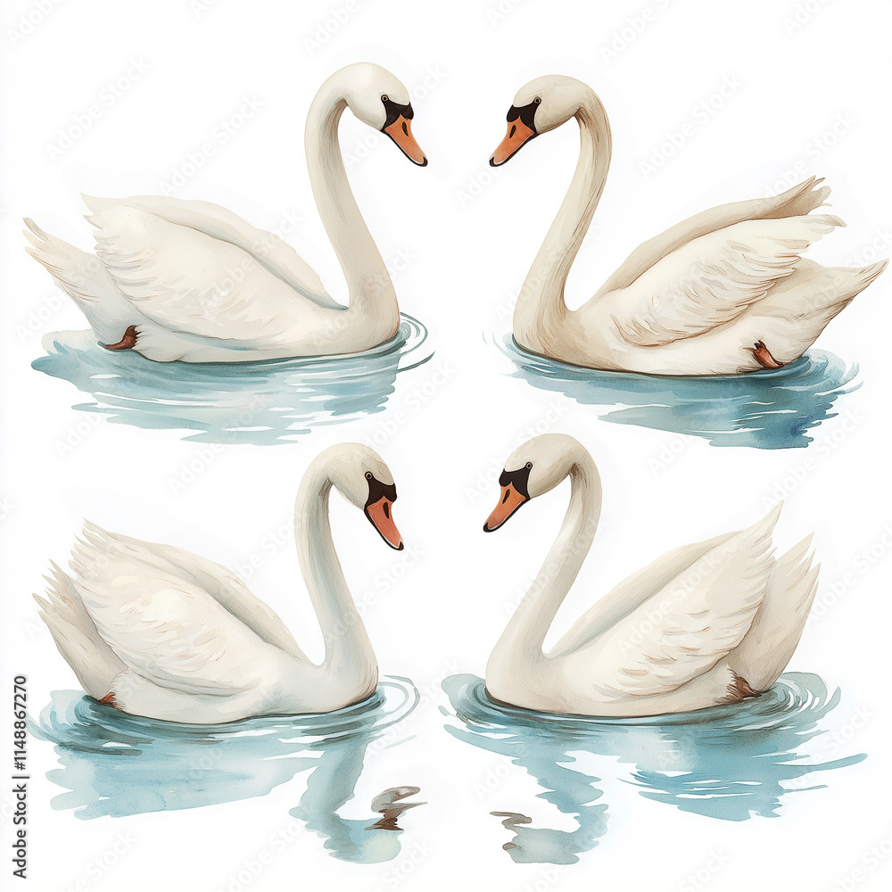 Obraz premium swans on the water