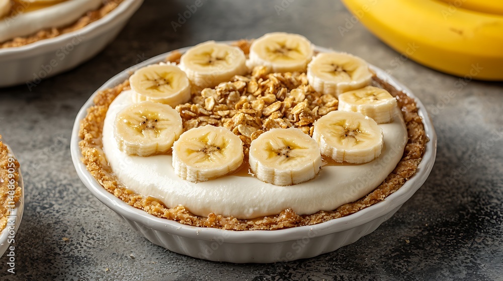 Delicious Banana Cream Tarts with Granola Topping Delicious Banana Cream Tarts with Granola Topping