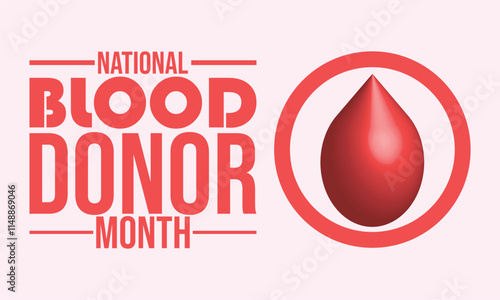 National blood donor month design templet