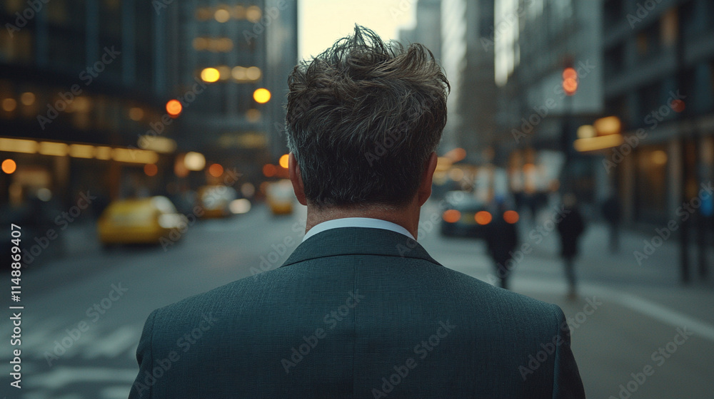 businessman seen from behind, his posture heavy with despair, facing blurred office chaos. The image symbolizes financial crisis, bankruptcy, and the emotional toll of corporate challenges businessman seen from behind, his posture heavy with despair, facing blurred office chaos. The image symbolizes financial crisis, bankruptcy, and the emotional toll of corporate challenges