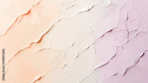 A fine grain texture blending soft pastel colors, transitioning smoothly from warm peach to cool lavender, evoking a dreamy and tranquil atmosphere with a natural and organic feel.