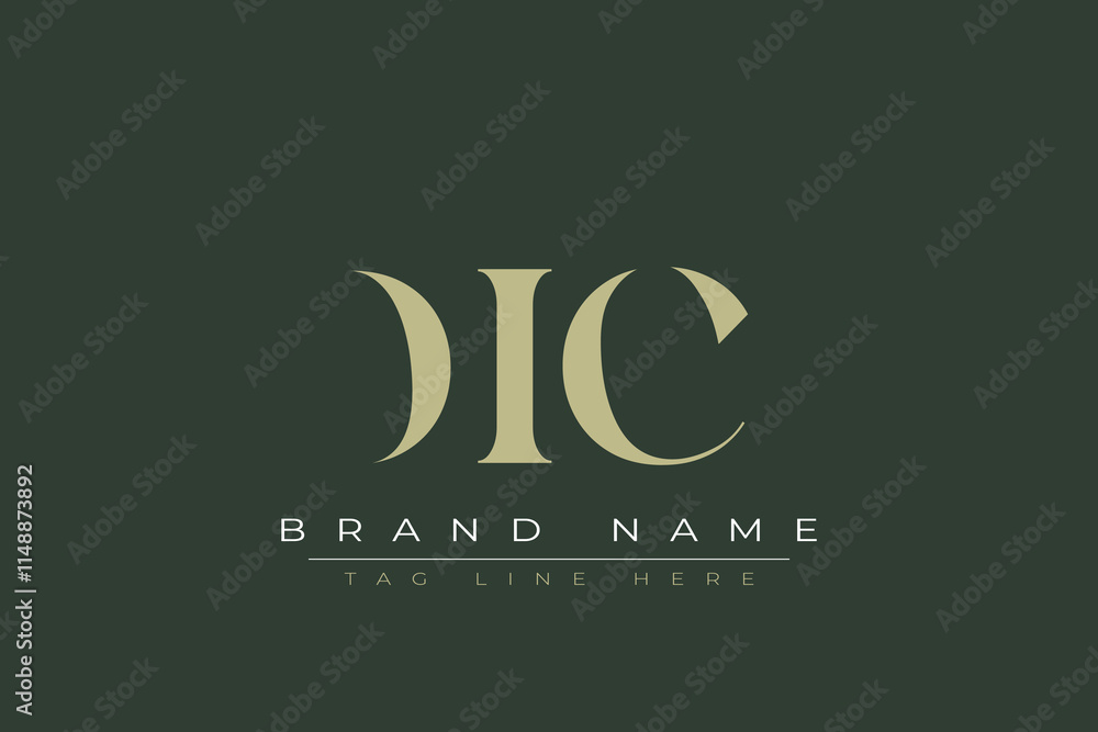 DIC abstract letter logo design. This logo is designed by three abstract letters. DIC abstract letter logo design. This logo is designed by three abstract letters.