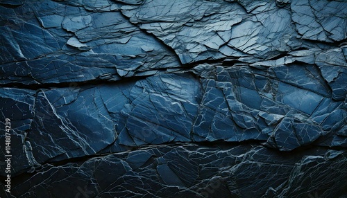 Obraz na płótnie dark blue rock face backdrop w salonie