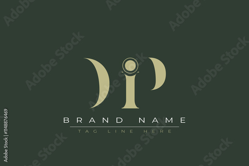 DIP abstract letter logo design. This logo is designed by three abstract letters. 