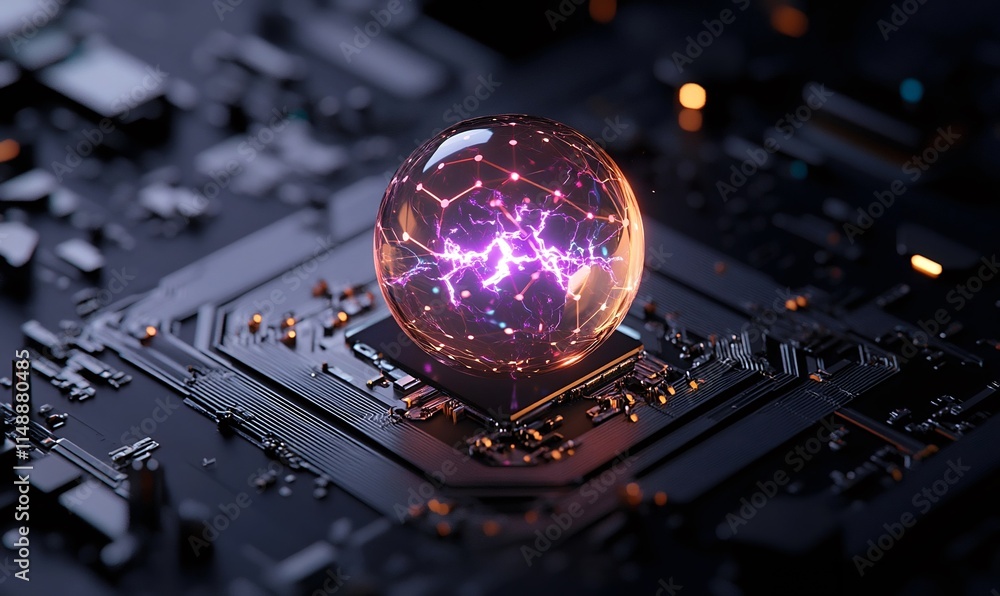 Quantum qubit Bloch sphere glowing with energy Quantum qubit Bloch sphere glowing with energy