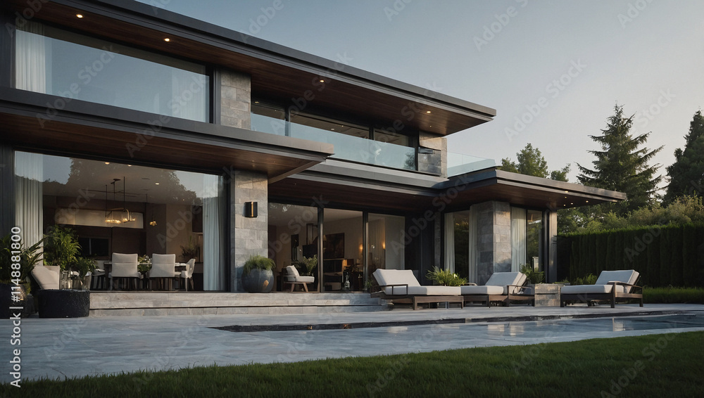 Modern Residence with Infinity Pool and Expansive Glass Facades Modern Residence with Infinity Pool and Expansive Glass Facades