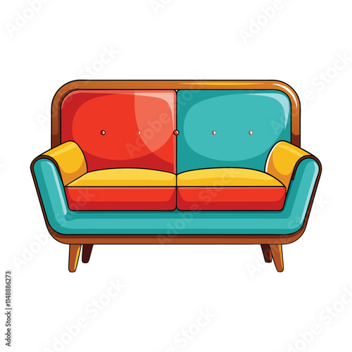 Customizable Couch Vector Illustration