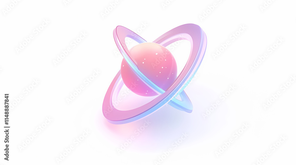 Quasar 3d minimalist cute isometric icon on a white background. Quasar. Illustration Quasar 3d minimalist cute isometric icon on a white background. Quasar. Illustration