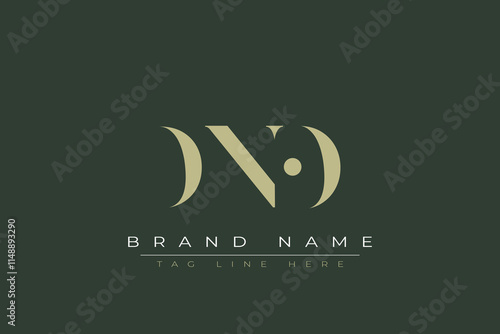 DNO abstract letter logo design. This logo is designed by three abstract letters. 